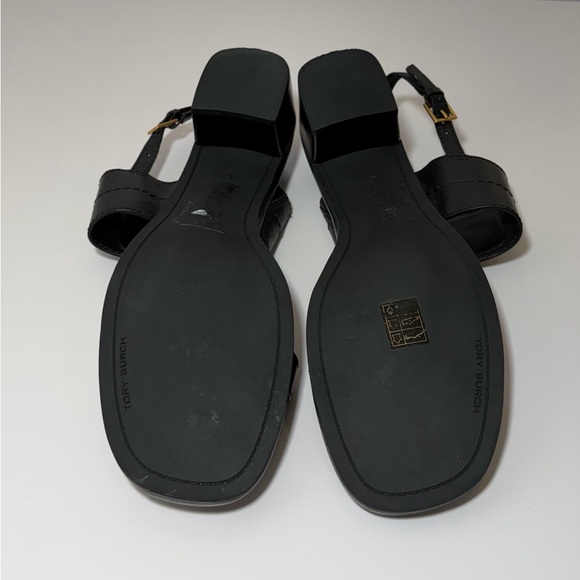 +TORY BURCH eleanor heel sandal in black - Picture 8 of 9